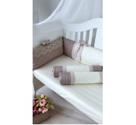 Цельные бортики "Комфорт" с декоративными строчками для прямоугольной кроватки