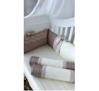 Цельные бортики "Комфорт" с декоративными строчками для прямоугольной кроватки